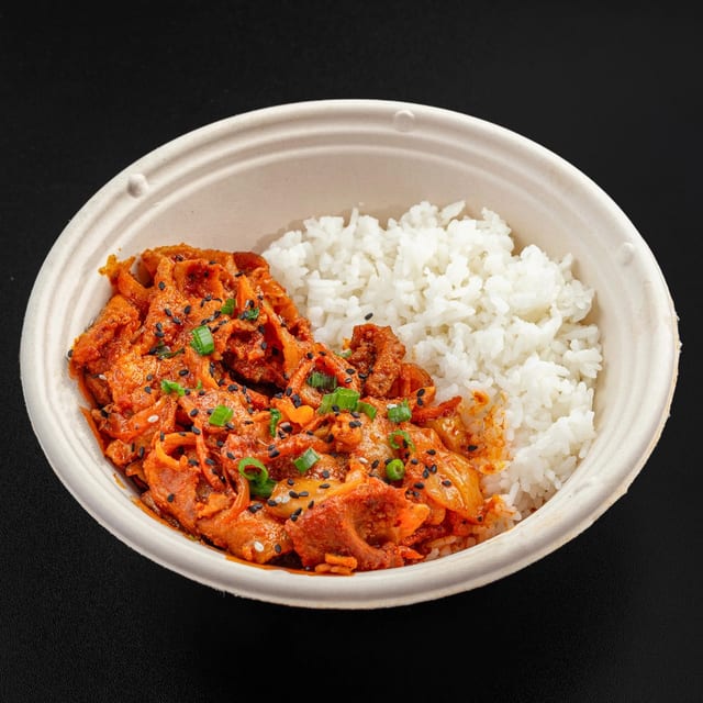#9 Spicy Pork Belly & Rice.