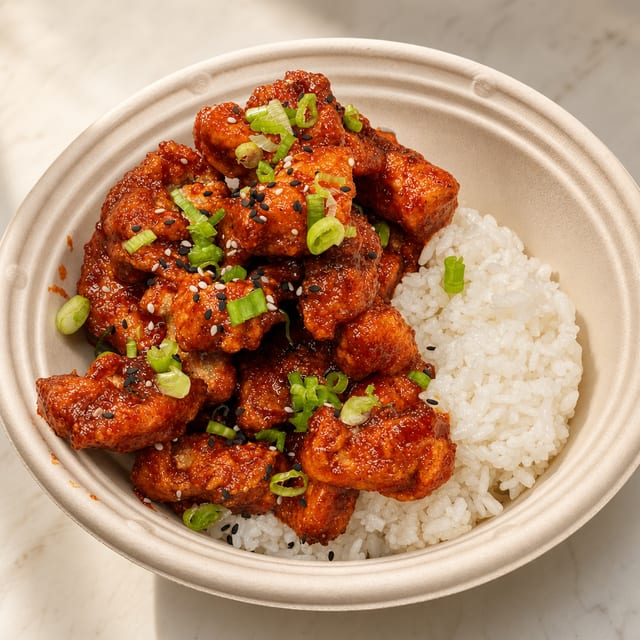 #7 Fried K-Chicken or Tofu (Rice additional).