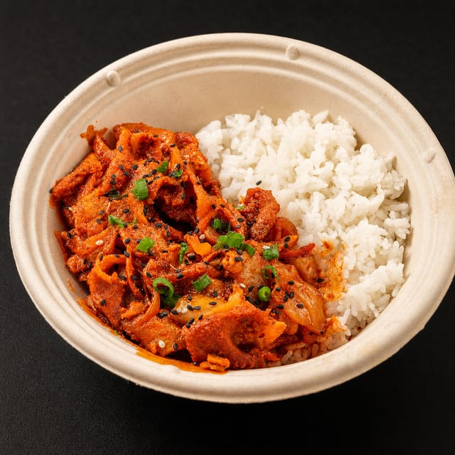 #9 Spicy Pork Belly & Rice.