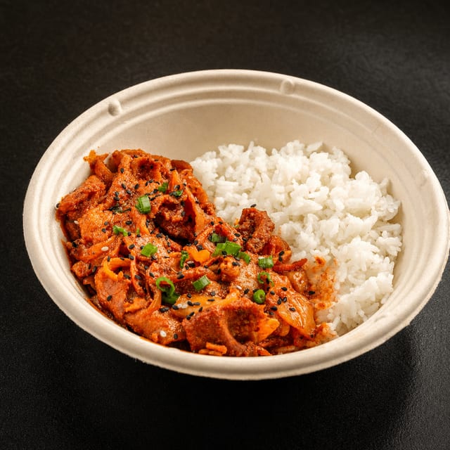 #9 Spicy Pork Belly & Rice.