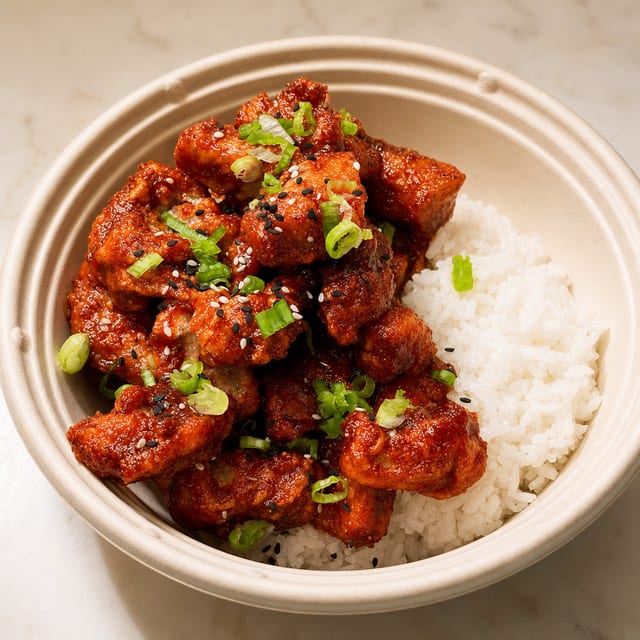 #7 Fried K-Chicken or Tofu (Rice additional).